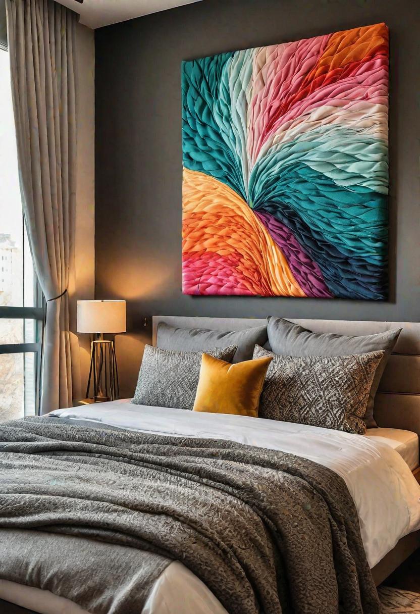 61 Inspiring Bedroom Wall Decor Ideas: Transform Your Space into a Dreamy Retreat 22 20. Fabric Panel Wall Art-0