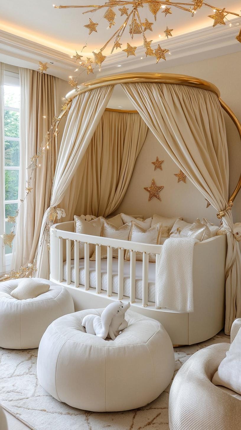 21 Enchanted Forest Nurily Ideas for a magical mood 15 4. Fairy tale knife-smooth with glittering gold accents and soft velvet facilities-2