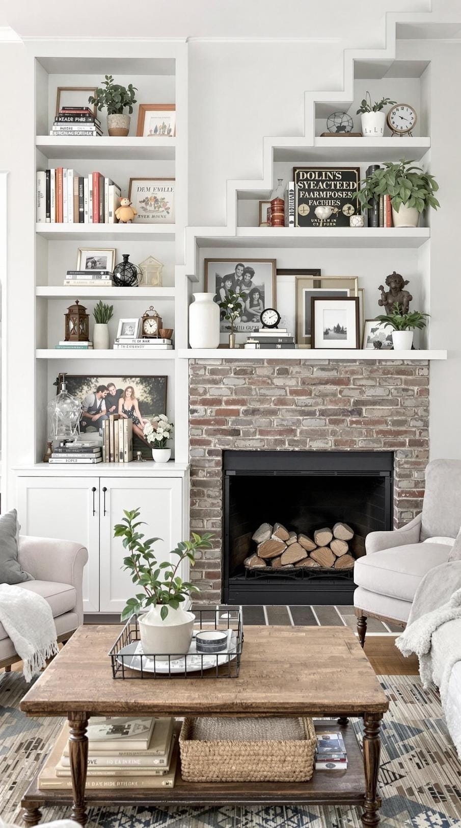 23 Best modern farmhouse living room ideas to inspire you 35 12. Farmhouse filled with an eclectic decor-0 book shelf