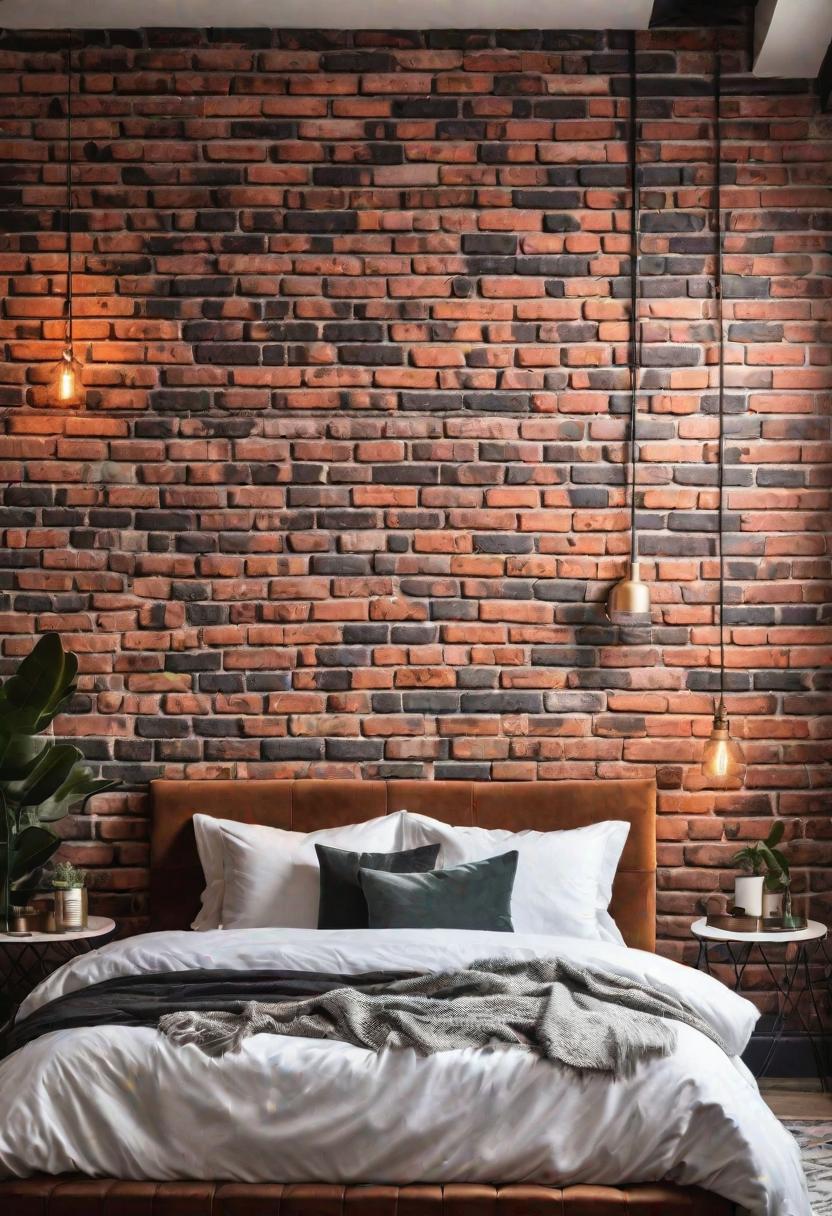 35 Stunning Bedroom Accent Walls for a Cozy Makeover 45 22. Faux Brick Accent Wall Tutorial-1