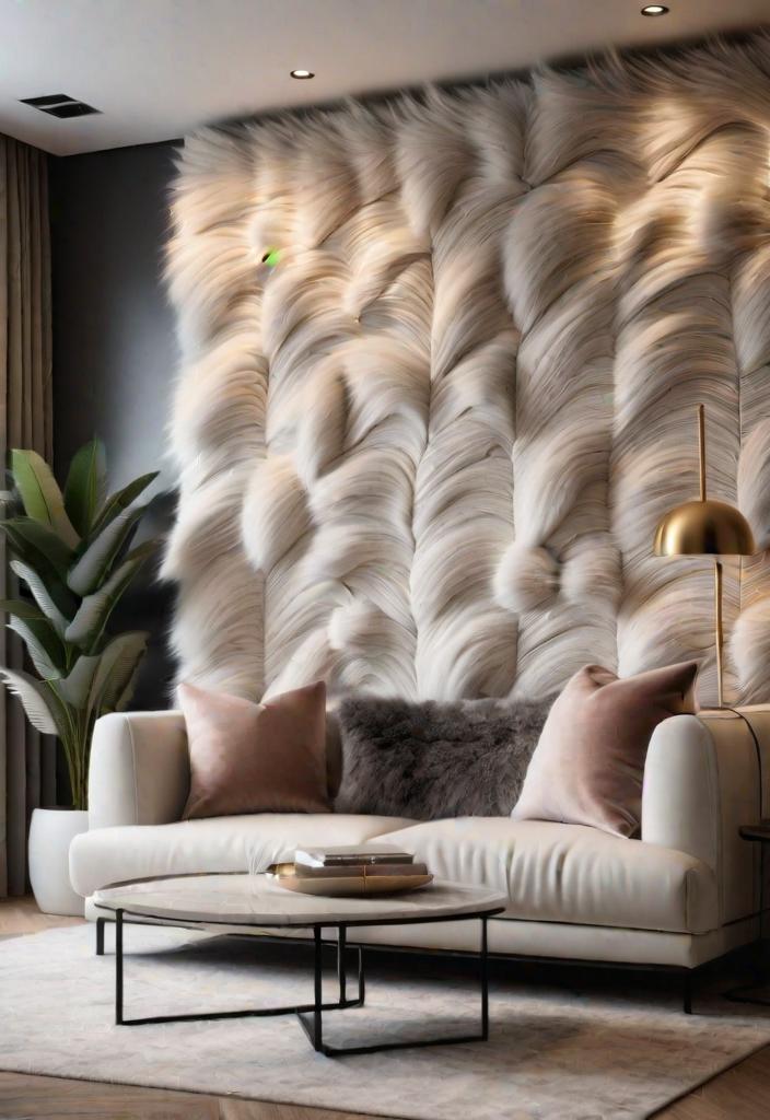 40 Breathtaking accent walls in living room Ideas 26 23. Faux fur accent wall-0