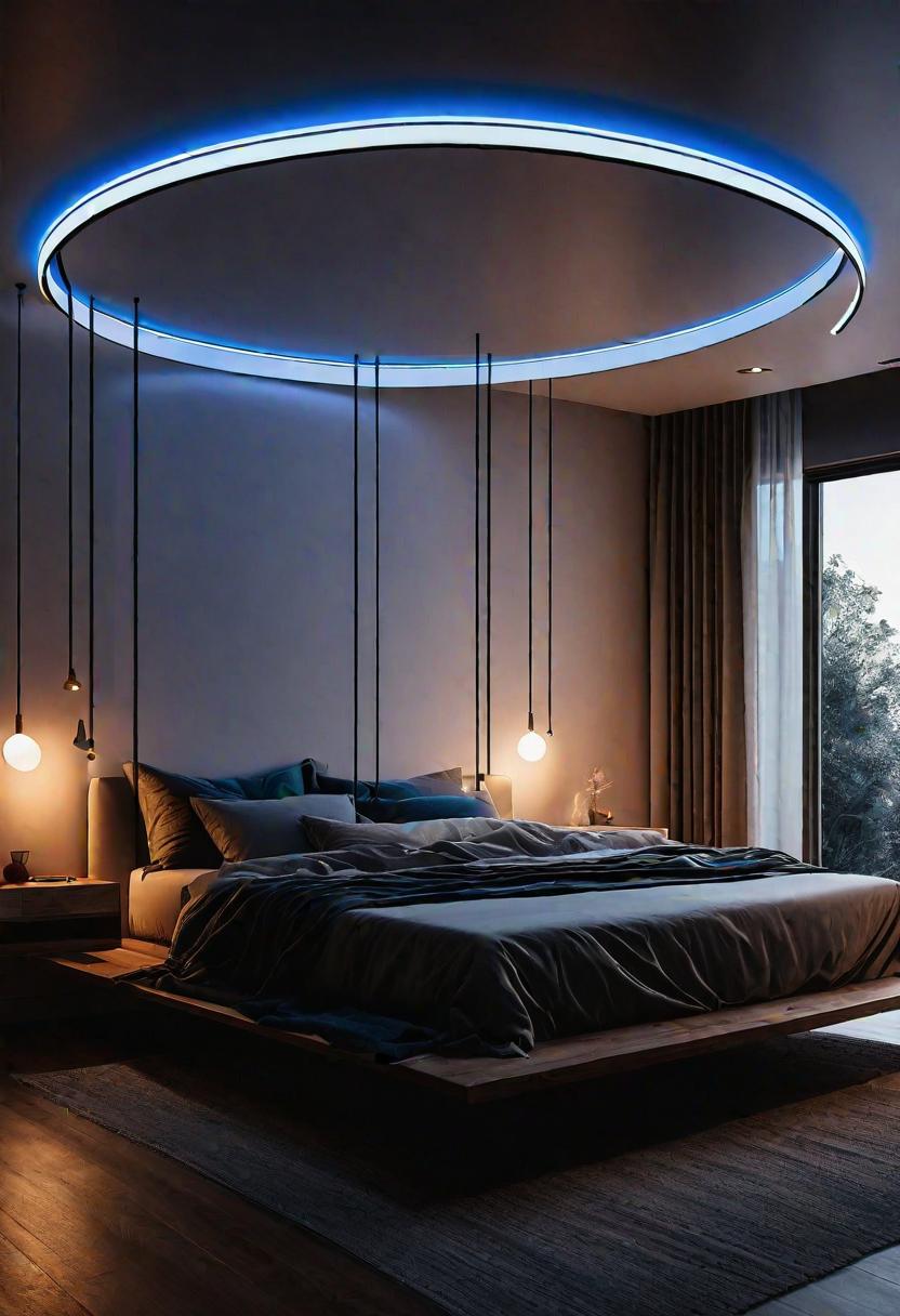 Glow Up Your Bedroom: 33 Chic and Cozy LED Aesthetic Ideas 21 19. Floating Bed Illusion: Under-Bed LED Lighting-0