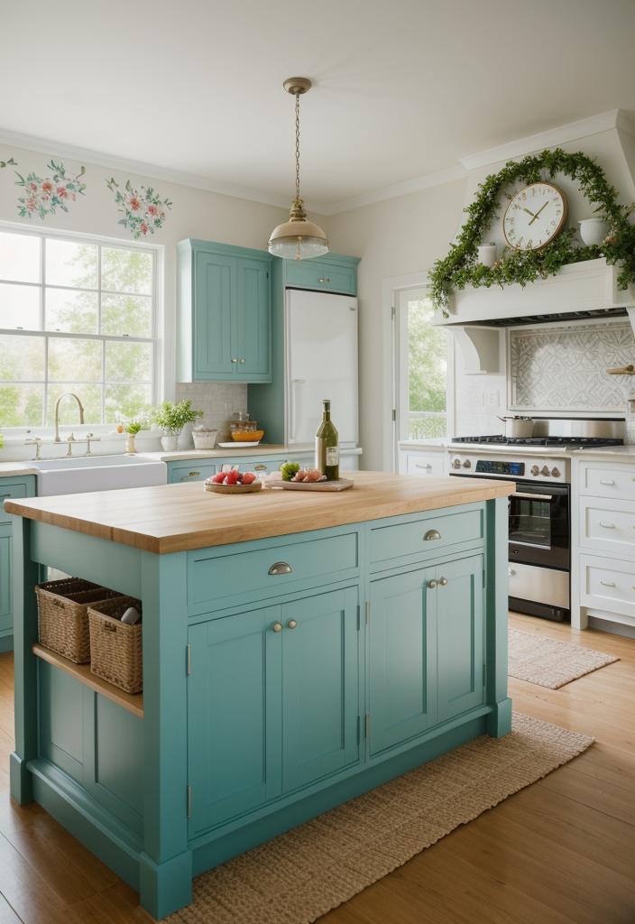 26 Genius Kitchen Island Ideen: Stil und Funktionalität 25 13. Blumenhütten-Core Island-0