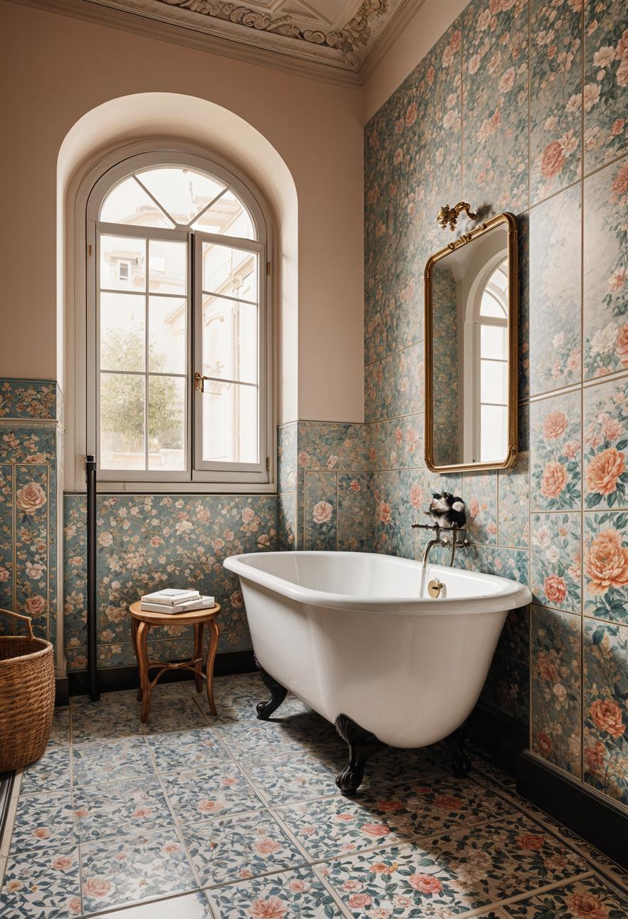 19 trendy bathroom tiles ideas, the WoW 20 10. Flower enclave tiles Inspiration-1