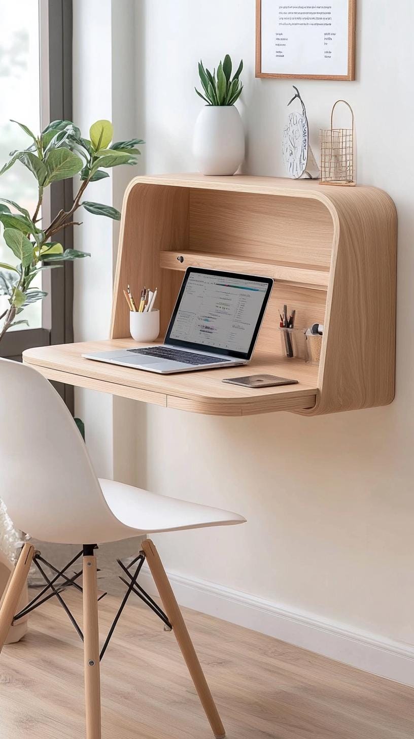 15 genius small attic bedroom ideas to maximize the room 38 13. Fold down the wall desk: Create the flexibility of the work area with a desk that can fold away if you are not required.