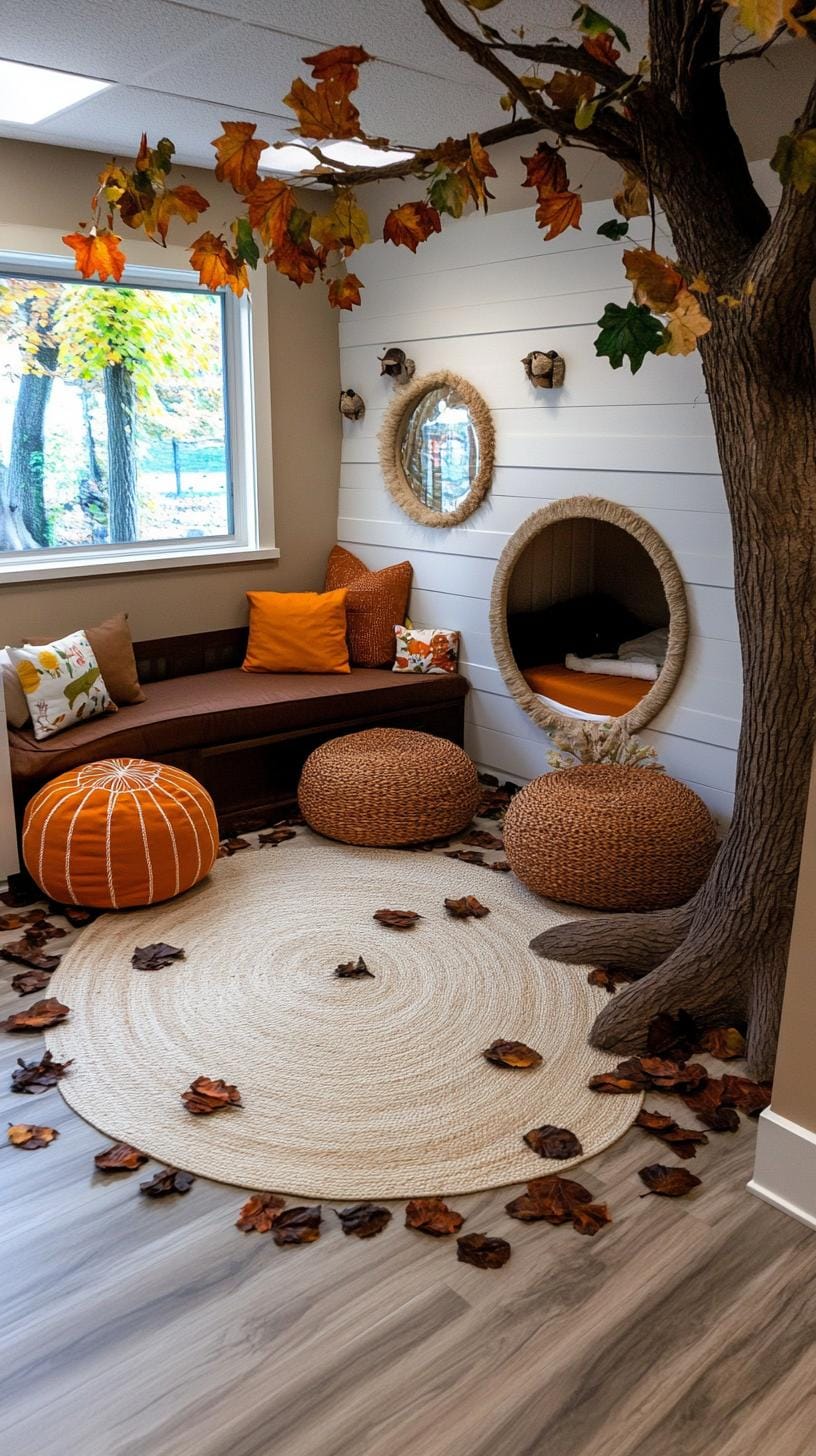 21 Enchanted Forest Nurily Ideas for a magical mood 56 20. Hidden of the forest floor with structured carpets and leaf cups-2