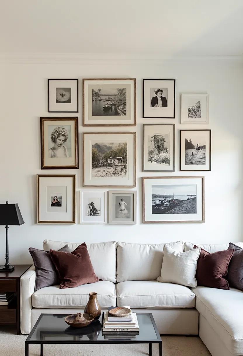 20 breathtaking living room wall decoration ideas 41 11. Frame mix for wall decor-2