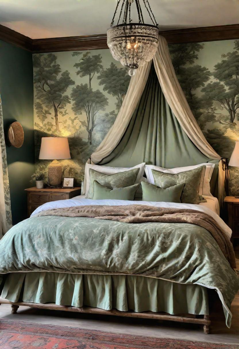 39 Sage Green Farmhouse Bedroom Ideas: Trendy Rustic Chic 36 21. French Country Sage Green Bedroom-1