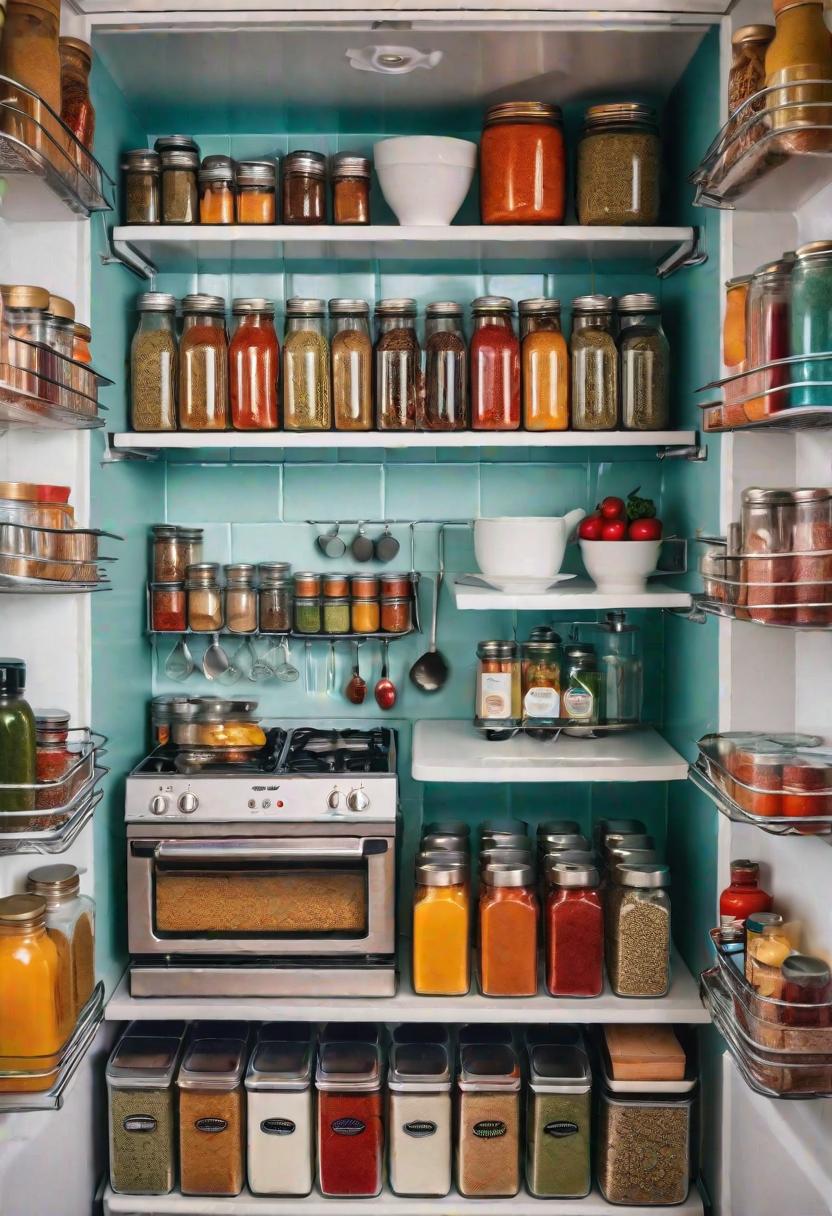 39 Clever Small Kitchen Ideas: Maximize Your Space with Stylish and Functional Designs 3 1. Fridge Spice Racks-0