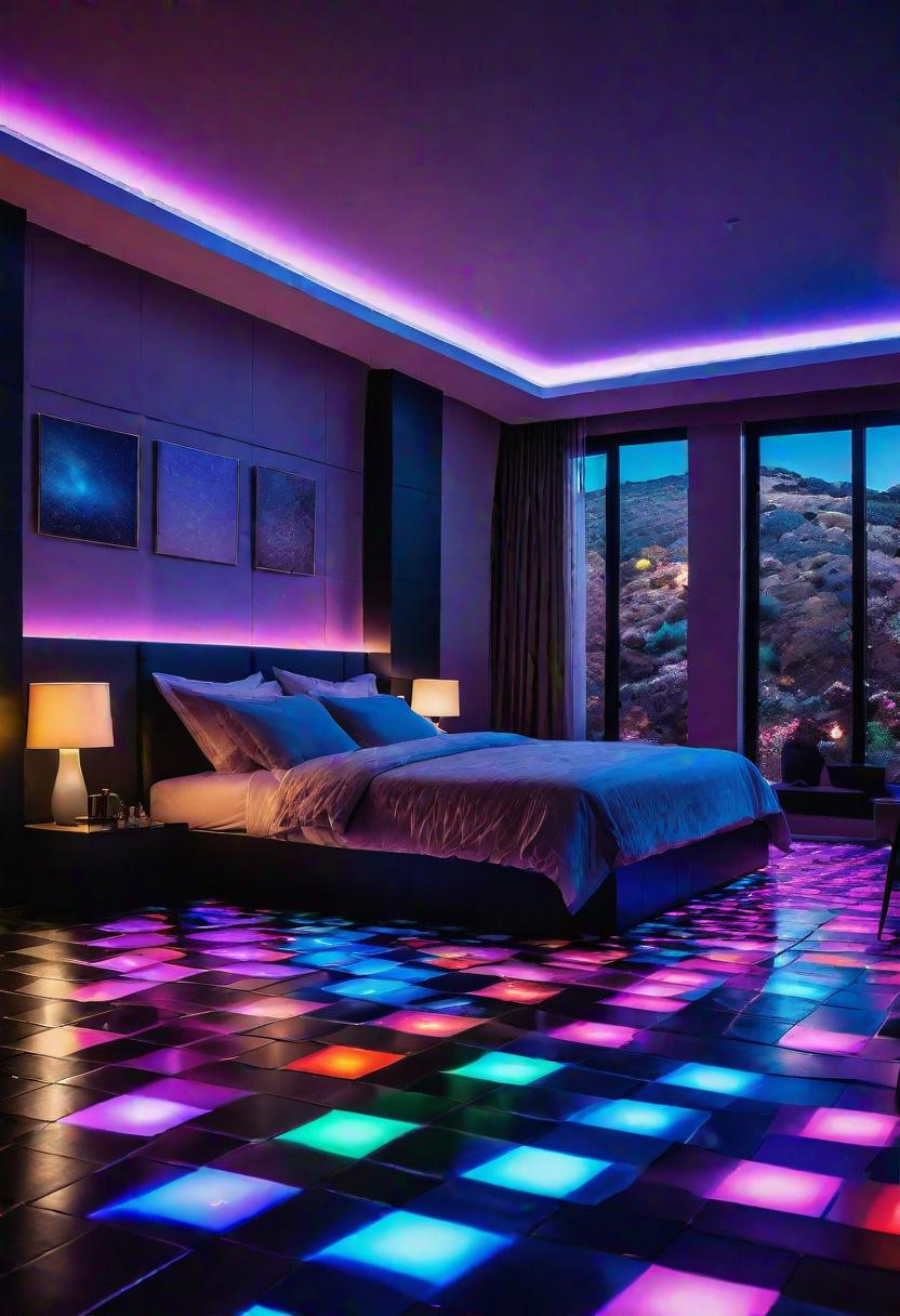 Glow Up Your Bedroom: 33 Chic and Cozy LED Aesthetic Ideas 20 18. Fun Floor LEDs-0
