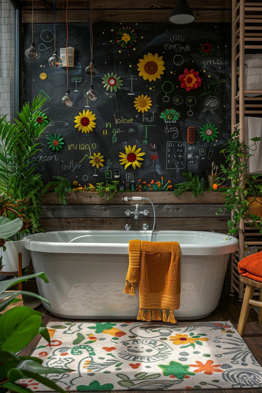 21 Breathtaking bathroom wall decoration ideas to inspire you 5 3. Functional interactive bathroom wall display-0