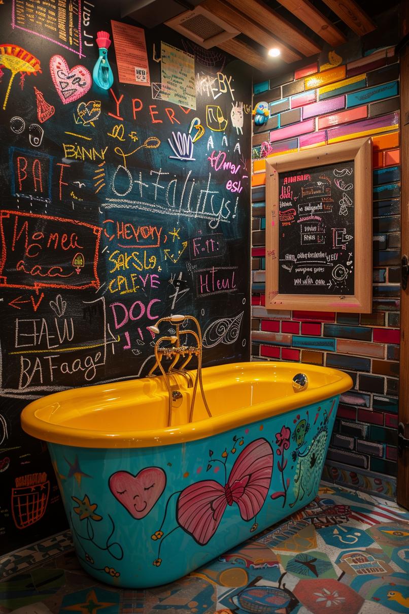 21 breathtaking bathroom wall decoration ideas to inspire them 6 3. Functional interactive bathroom wall display-1