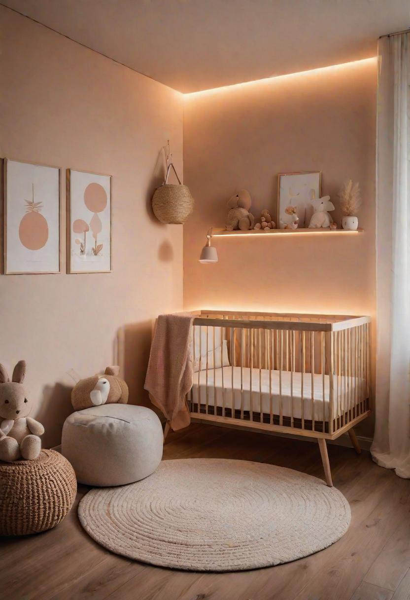 37 Sleek Minimalist Nursery Ideas: Modern, Serene Designs 16 13. Gentle LED Nursery Lighting-0