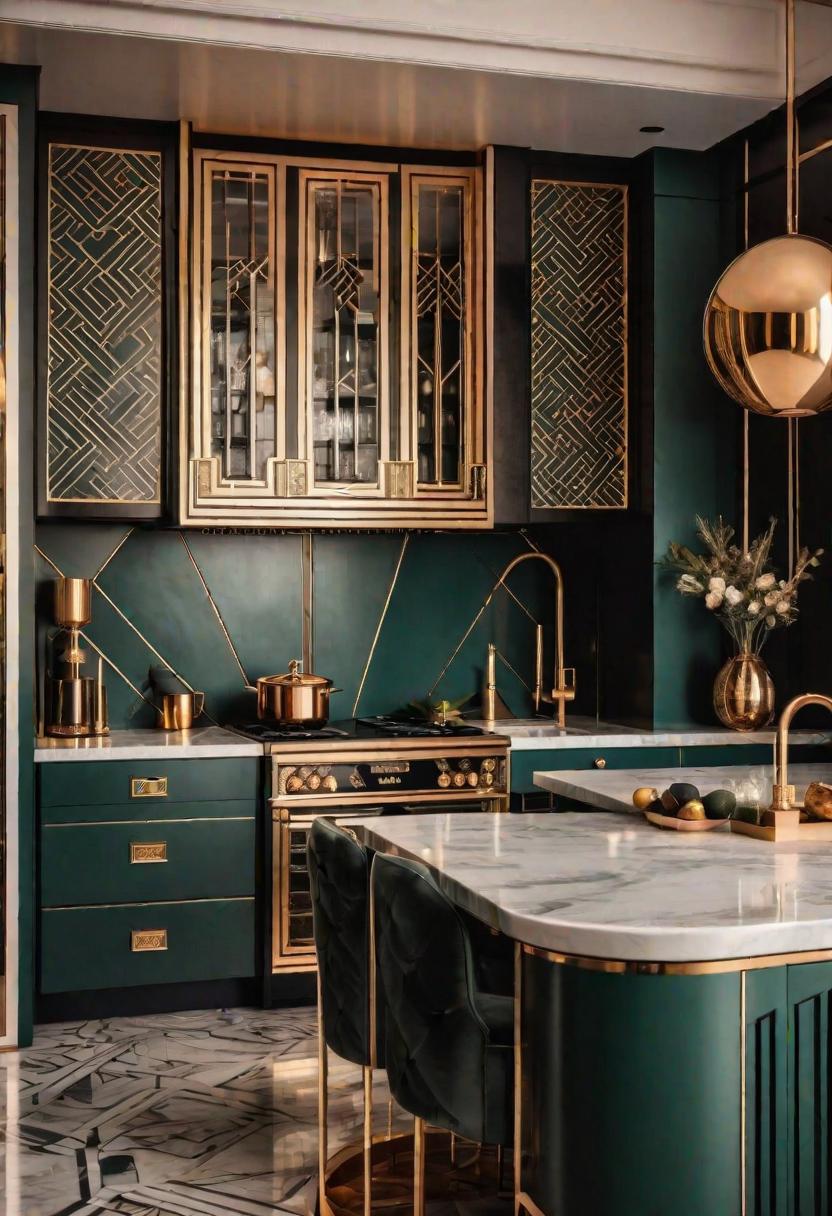 43 Aesthetic Kitchen Ideas to Transform Your Space 34 31. Geometric Art Deco Kitchen Trends-0