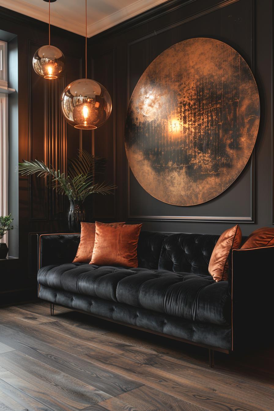 19 unique earthy living room ideas for a cozy makeover 45 14. Geometric elegance in earthy decor-1