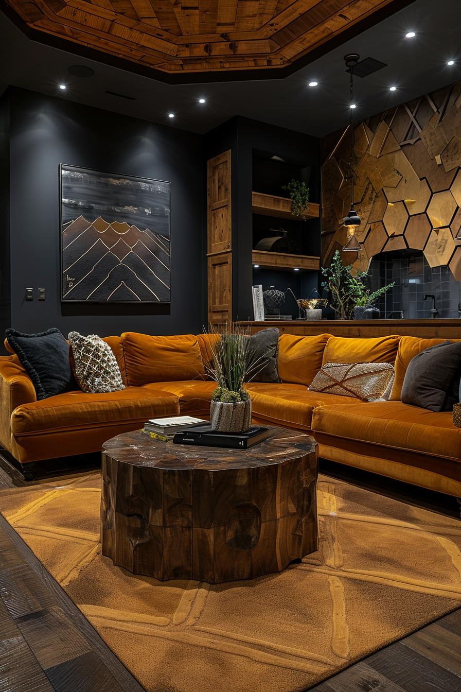 19 unique earthy living room ideas for a cozy makeover 48 14. Geometric elegance in earthy decor-4