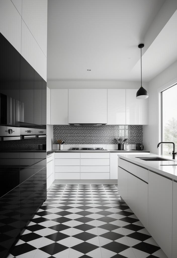 39 Cutting-Edge Modern Kitchen Design Ideas: Contemporary Style 29 22. Geometric Flooring Trends in Kitchens-0