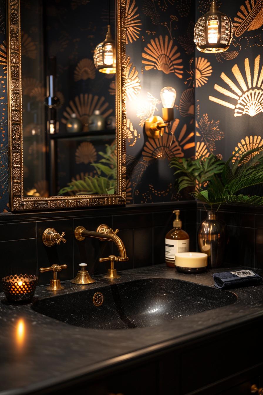21 breathtaking bathroom wall decoration ideas to inspire them 13 7. Glamorous Art Deco Badzimmerdekor-0
