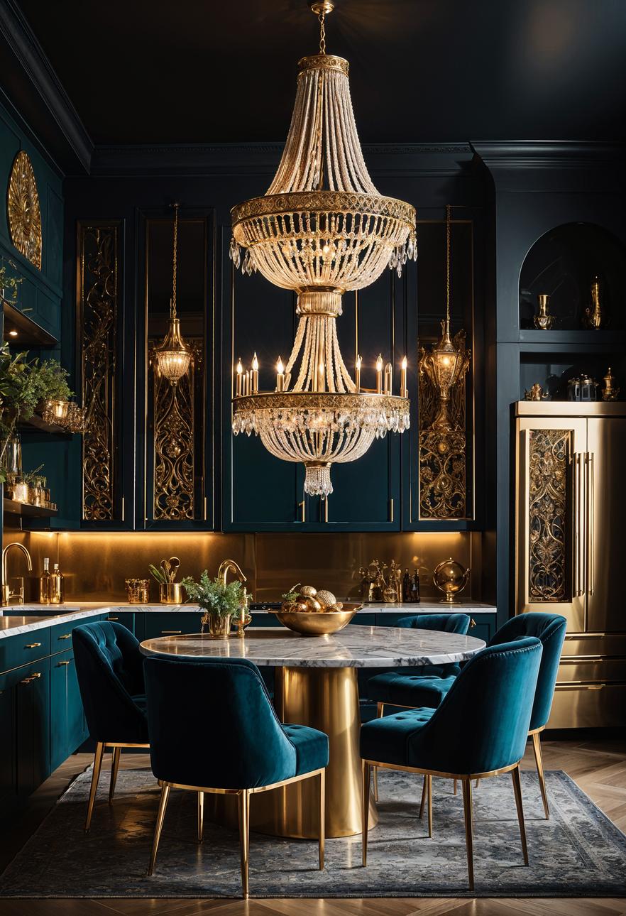 27 Stunning Boho Kitchen Designs That Will Inspire You 31 20. Glamorous Boho Kitchen Decor-1