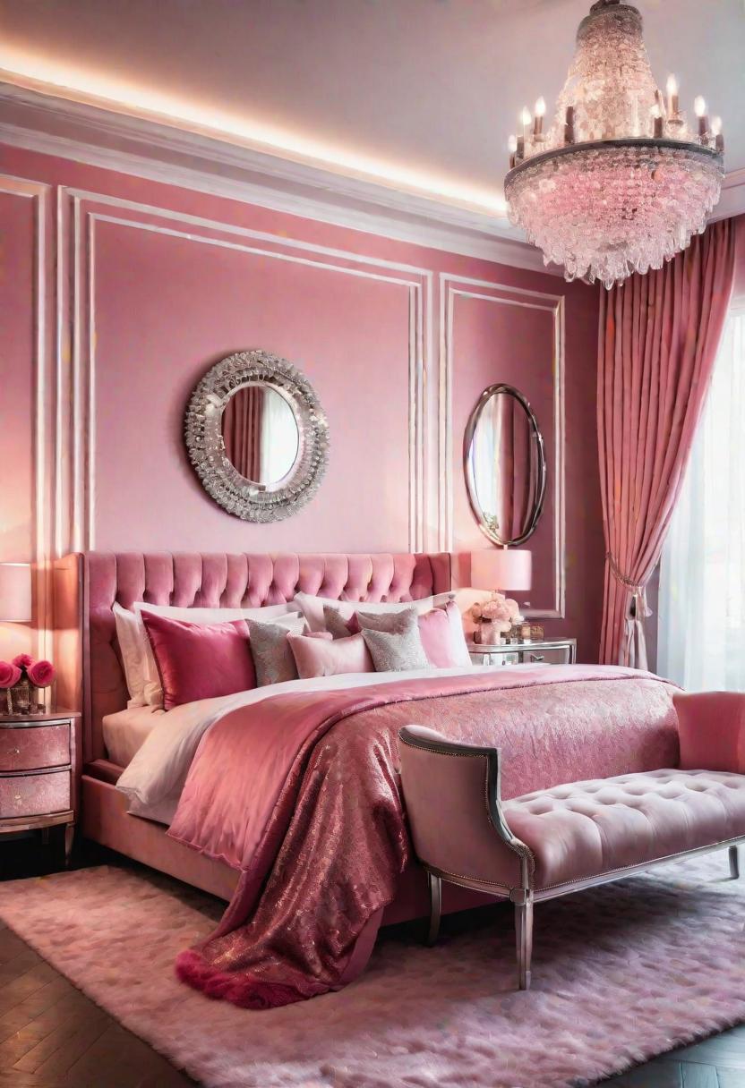 63 Luxurious Pink Bedrooms to Warm Up Your Space 42 40. Glamorous Pink Accessories-0