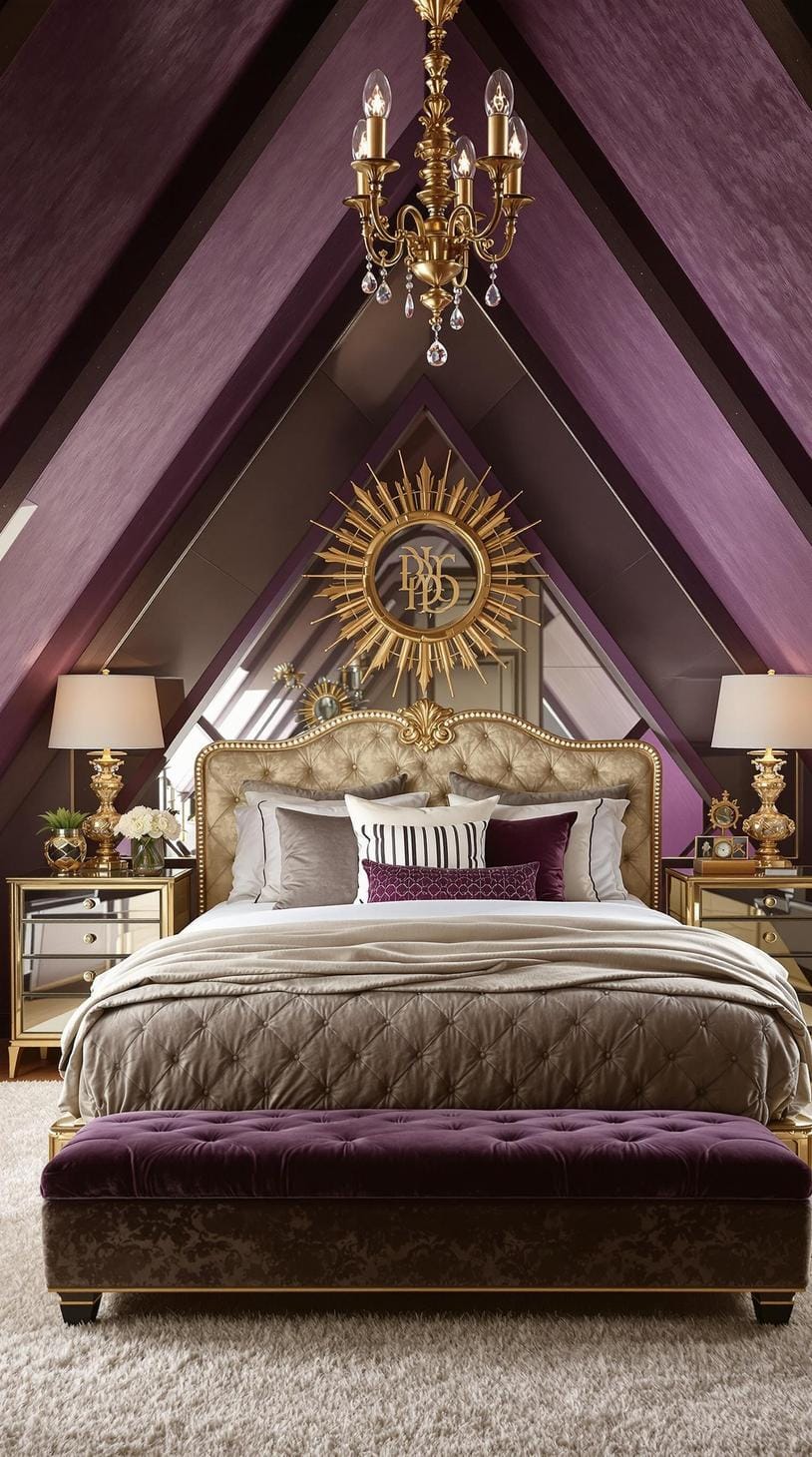 18. Glamorous Hollywood with plush velvet textures, a golden and cream-colored palette and the mirror surface-0