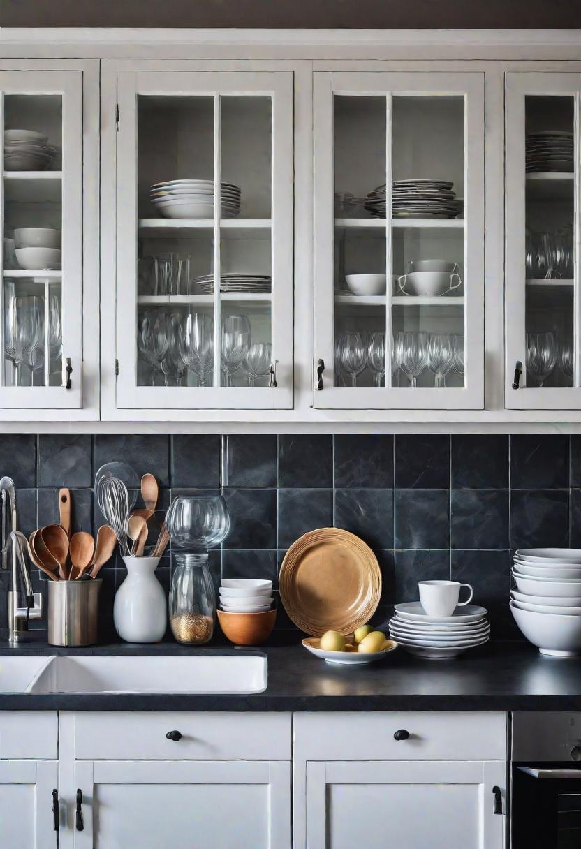 39 Clever Small Kitchen Ideas: Maximize Your Space with Stylish and Functional Designs 53 39. Glass Cabinet Doors for Space-2