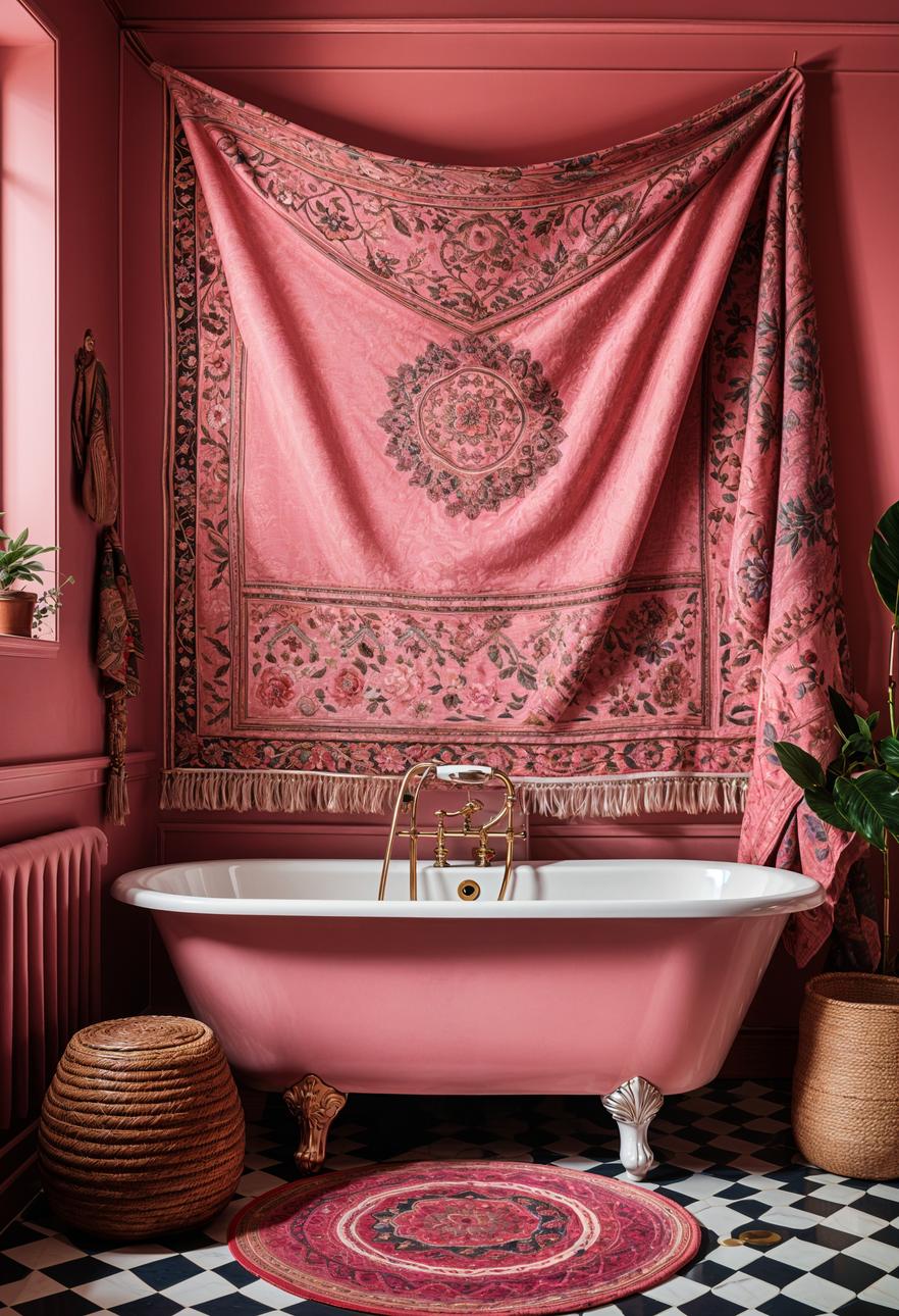 22 trendy pink bathroom designs 14 8. Global Textils inspired pink bathroom-0