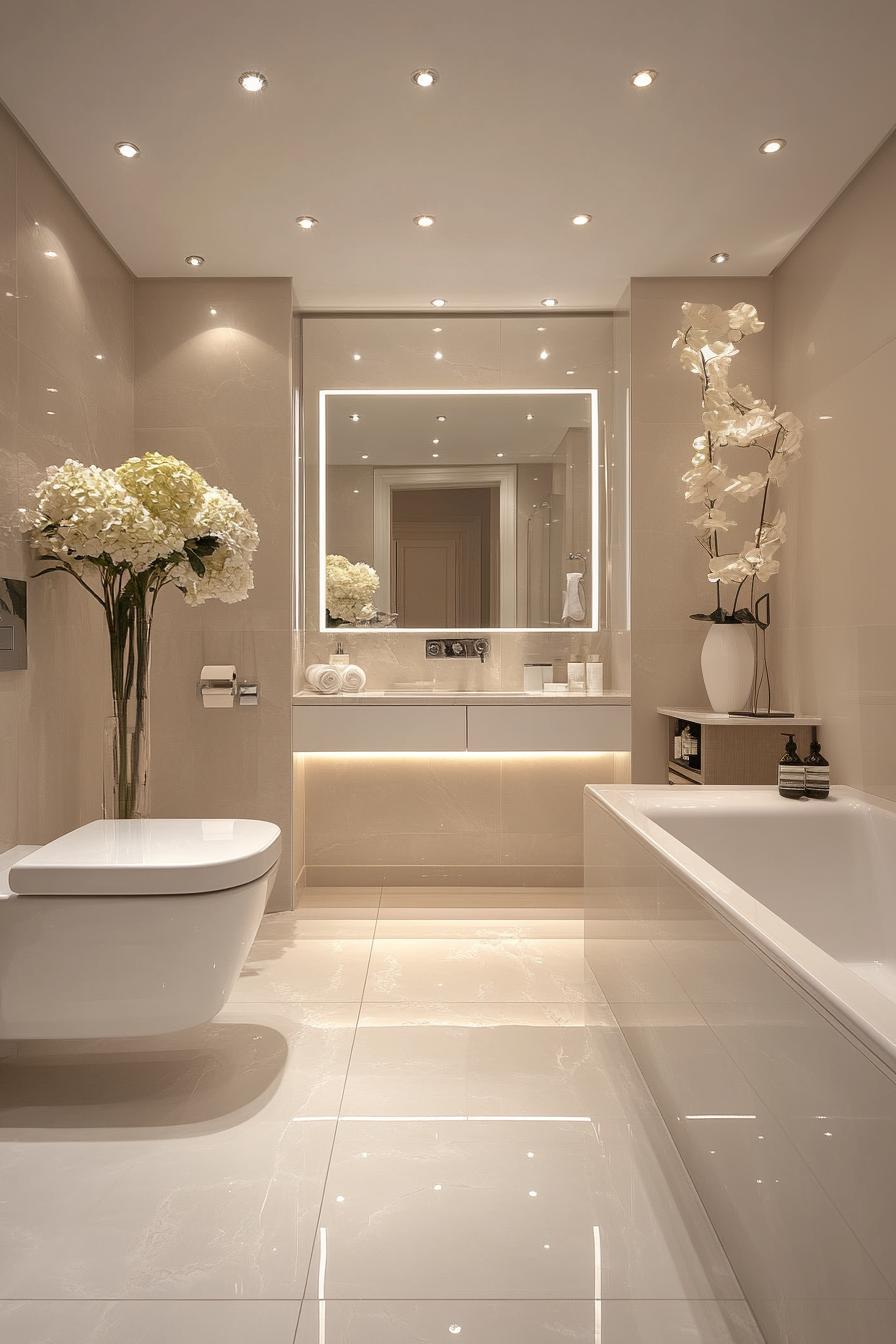15 new bathroom design trends for 2024 and 2025 27 8. Glowing mirrors for ambience-1