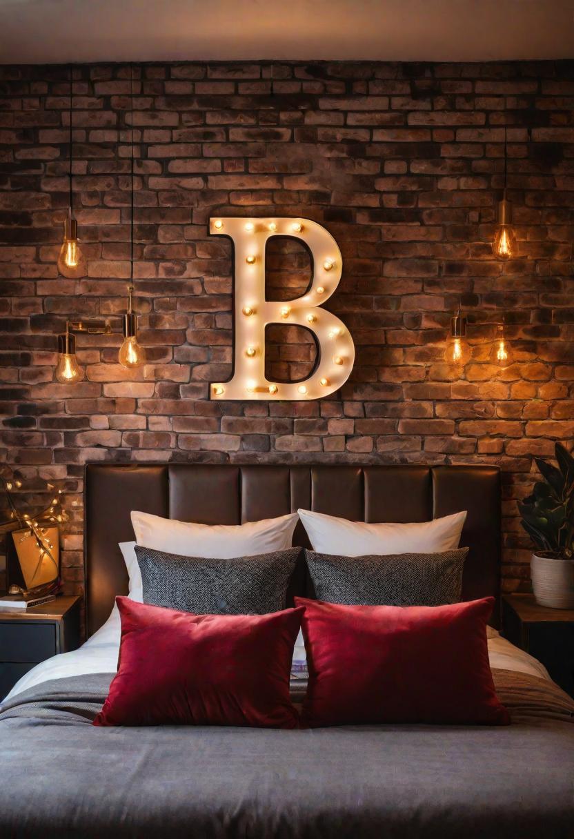 61 Inspiring Bedroom Wall Decor Ideas: Transform Your Space into a Dreamy Retreat 16 14. Glowing letter wall decor-0