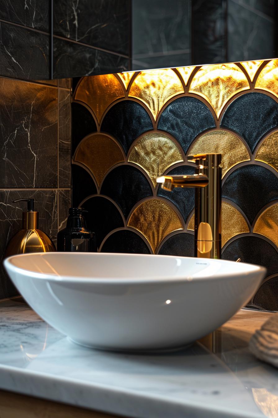 19 trendy bathroom tiles ideas, the WoW 13 6. Golden Art Deco Bathroom Zaccheln-0