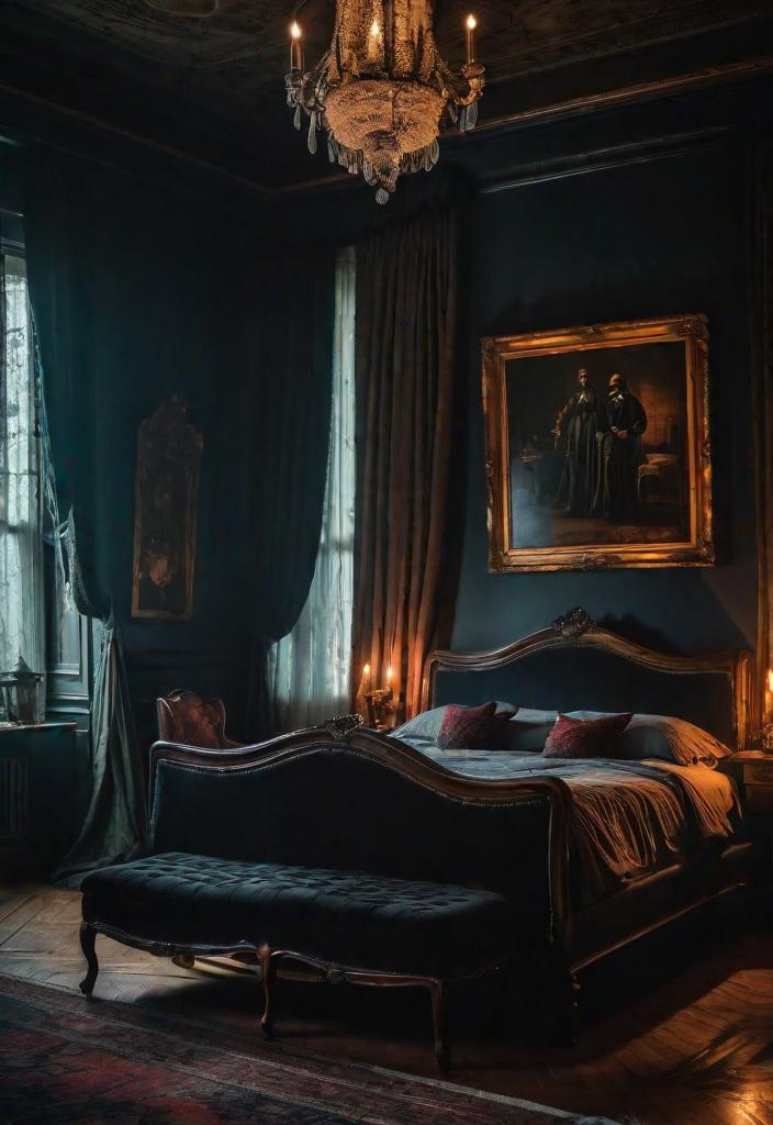 32 bezaubernde launische Schlafzimmerinspirationen 34 32. Gothic Schlafzimmer Vibes-0