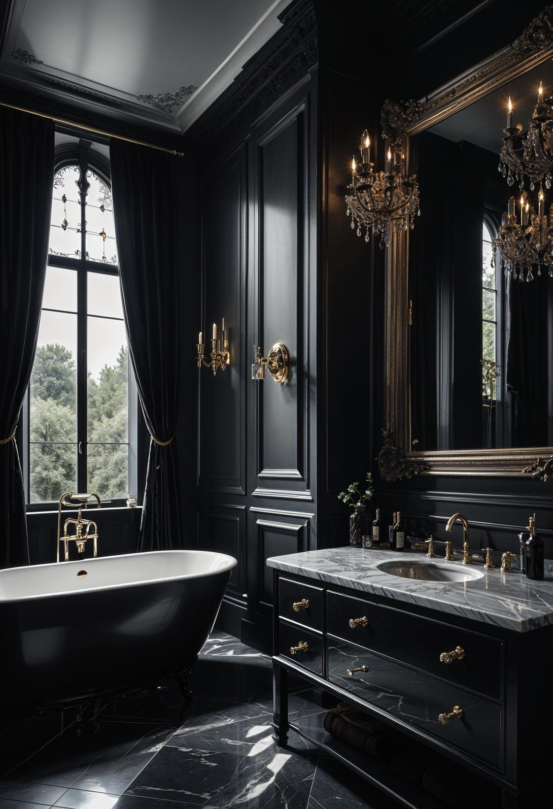 29 Breathtaking Bathroom Decor Ideas to Revamp Your Space 44 18. Gothic Glamour Bathroom Inspiration-0