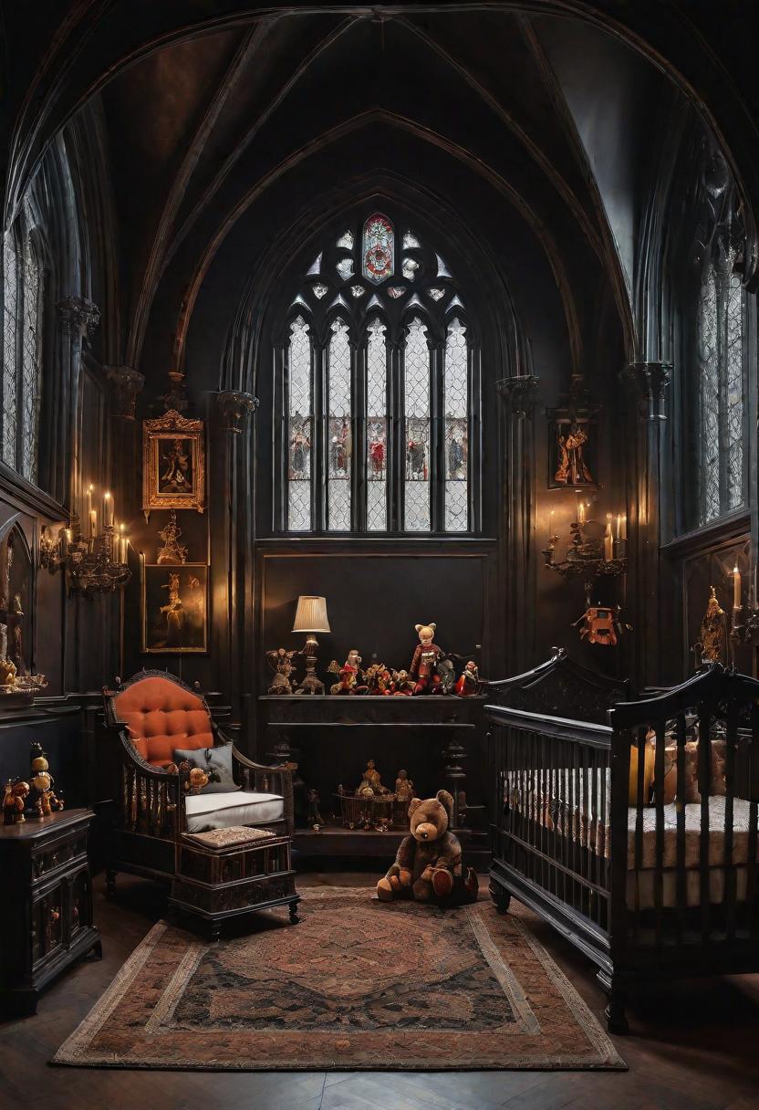 61 Dreamy Nursery Room Inspirations: From Cozy Corners to Whimsical Themes 79 56. Gothic Nursery Room Inspiration-0