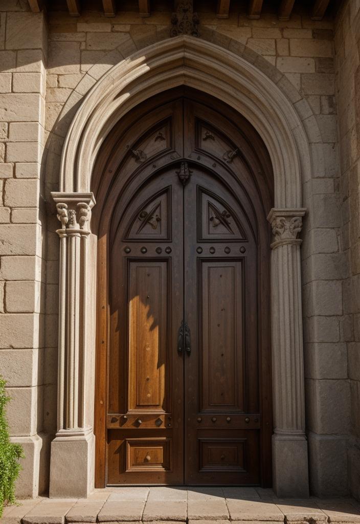 29 Stunning Wooden Door Designs for Main Entrances 29 13. Gothic Wooden Door Design Inspiration-1