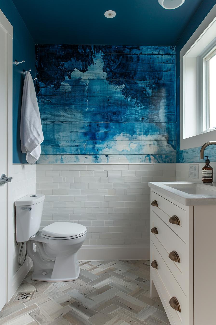 21 breathtaking bathroom wall decoration ideas to inspire you 17 9. Graduate color for increased walls-1