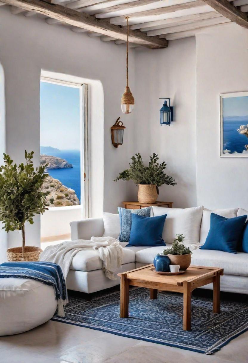 45 Warm & Inviting Cozy Living Room Ideas for Ultimate Relaxation 28 26. Greek Island Living Room Vibes-0