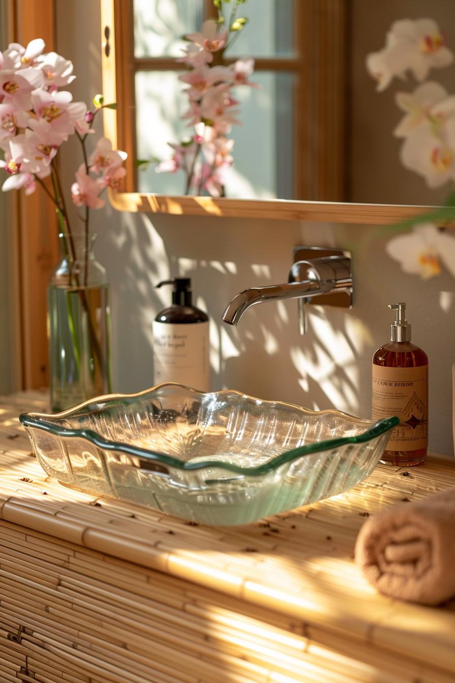 15 beautiful bathroom designs to improve your room 6. Green Bambus-Vanity Design-0