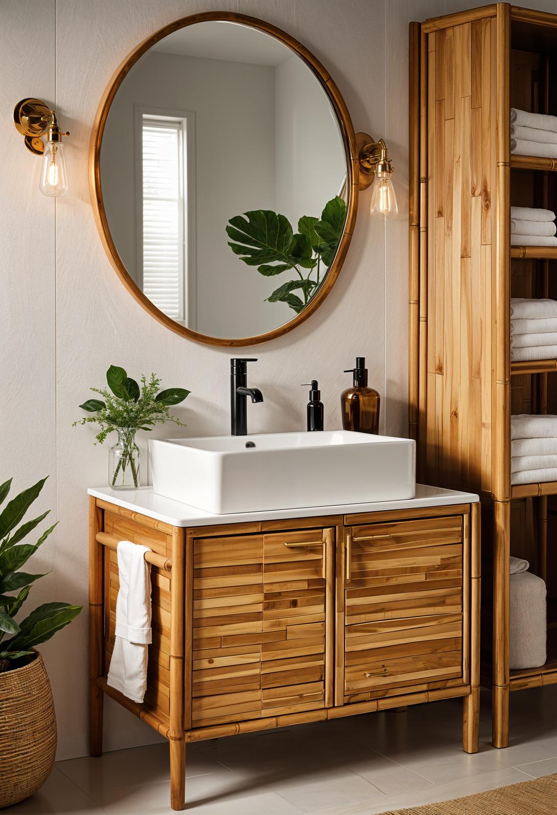 15 beautiful bathroom designs to improve your room 16 6. Green Bambus-Vanity Design-1