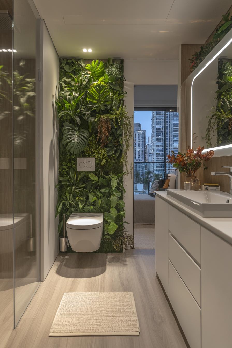 25 Genius tiny bathroom ideas for your makeover 3 1. Green oasis: vertical bathroom garden-0