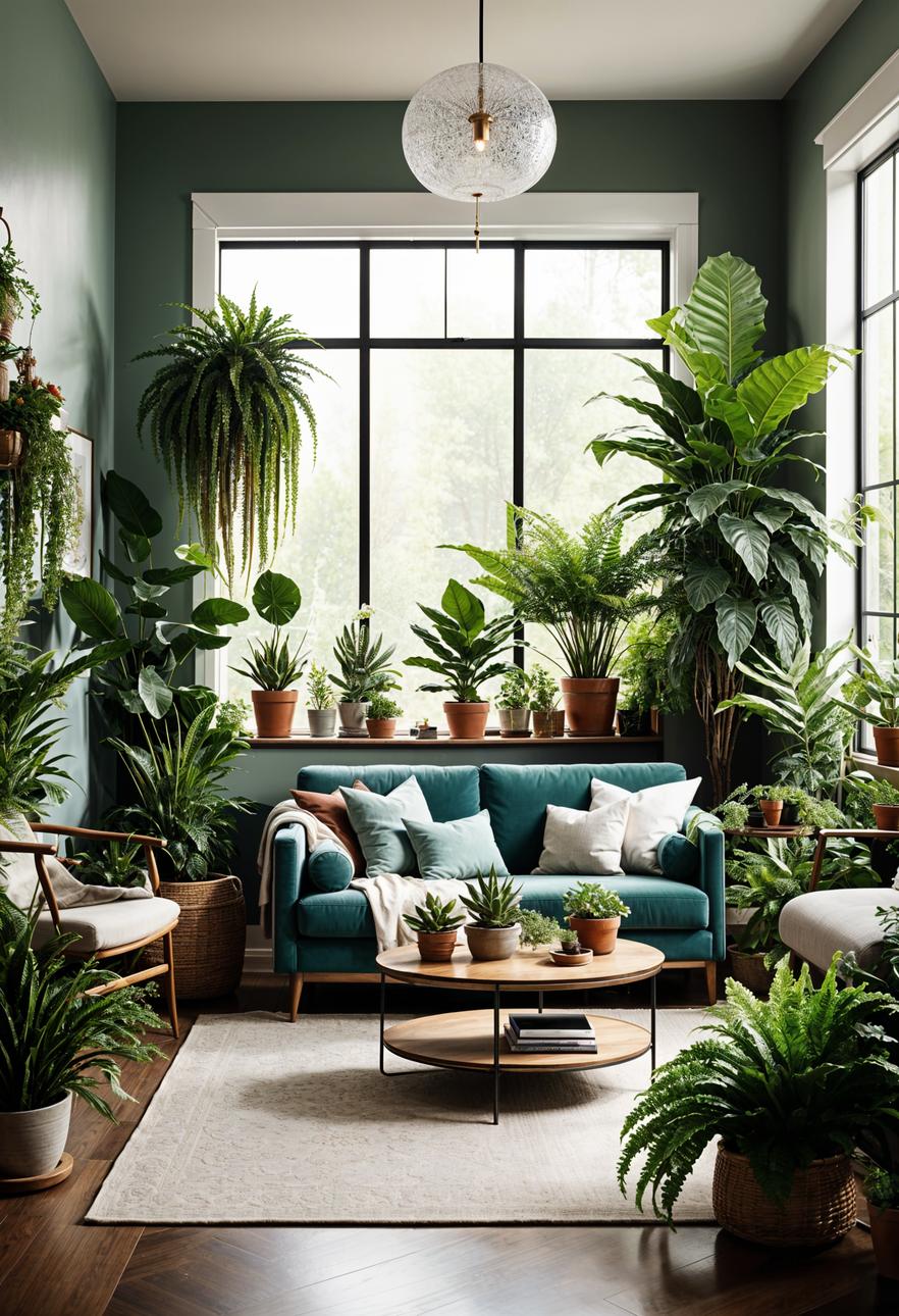 25 Genius Tiny Living Room Ideas 31 9. Green oasis in small rooms 3