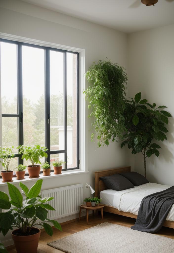36 Earthy Bedroom Ideas for a Serene Space 60 33. Green Seedling Growing Area-1