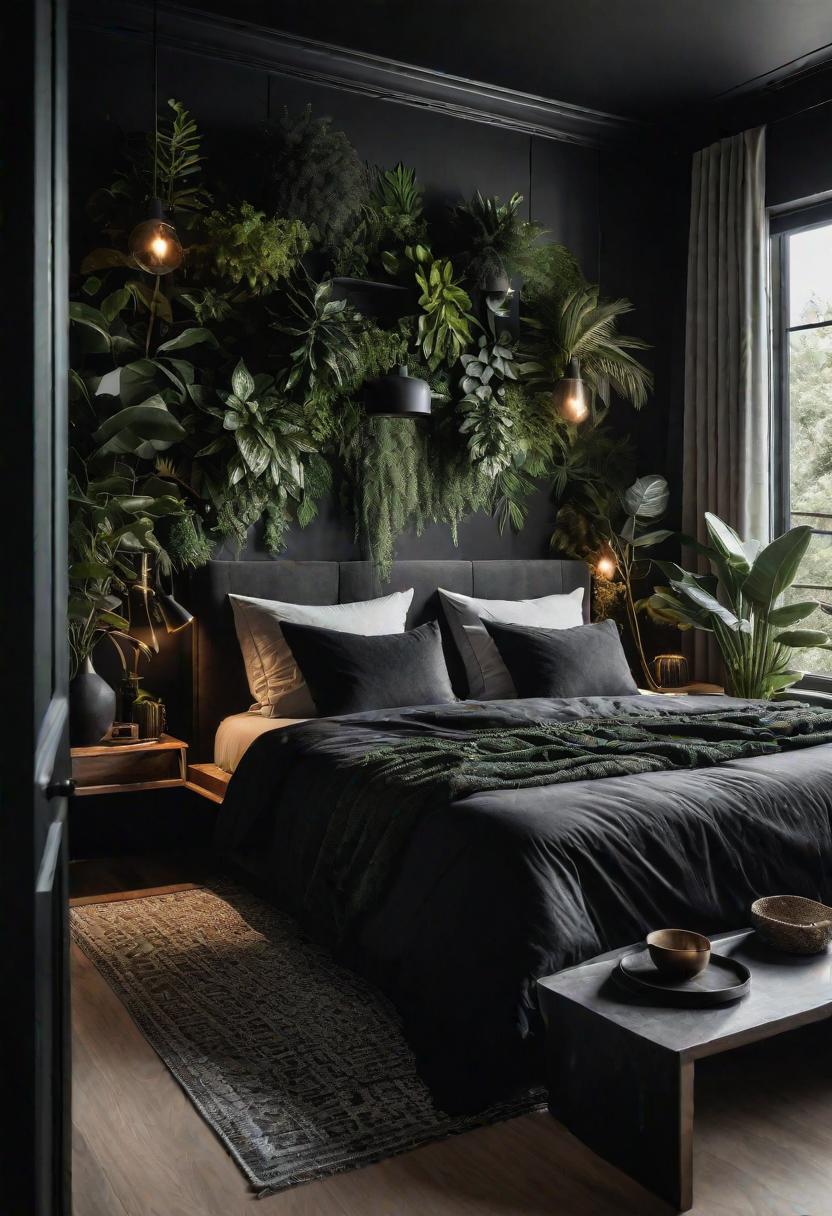 18 brave black bedroom ideas: hug elegance 23 18. Green in the black bedroom-0