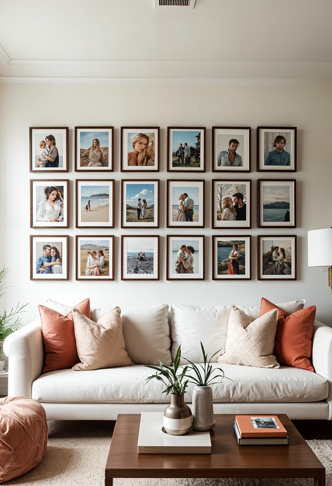 20 breathtaking living room wall decoration ideas 34 9. Gitter photo wall Inspiration-2