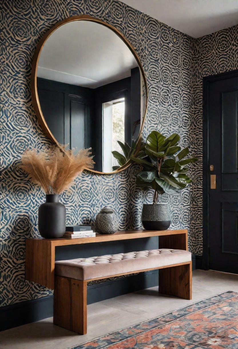 39 Chic Small Entrance Hall Ideas: Creative Solutions for Welcoming Spaces 12 9. Hallway Makeover Ideas: Statement Decor-0
