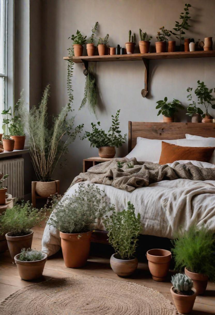 36 Earthy Bedroom Ideas for a Serene Space 47 26. Herbal Bedroom Accents-0