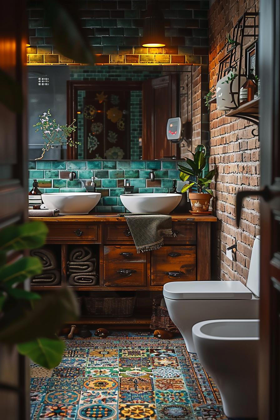 21 breathtaking bathroom wall decoration ideas to inspire you 26 13. Heritage Tiles Showcase: Craft Tribute-1