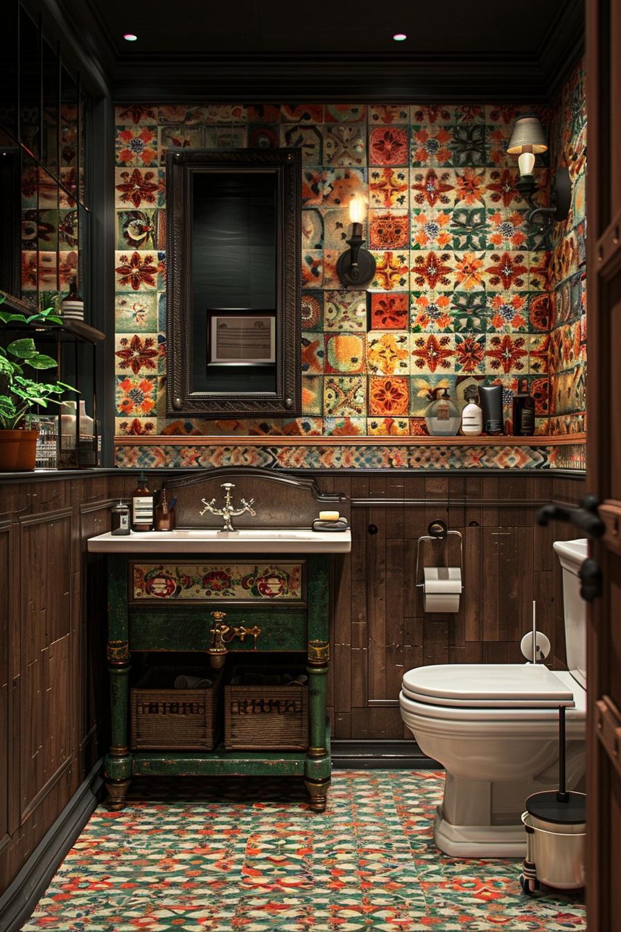 21 Breathtaking bathroom wall decoration ideas to inspire them 27 13. Heritage Tiles Showcase: Craft Tribute-2
