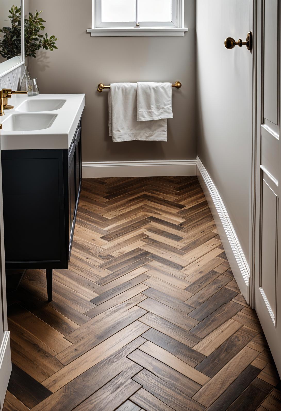 15 Genius half bathroom decor ideas 15 9. Fishbone floor floor ideas-0