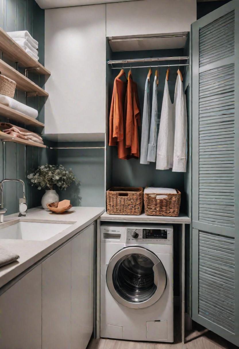 19 Place Saving Savings Small Wasch Kitchen Ideas: Functional and Stylish 5 3 .. Hidden drying shelves in the cabinet-0