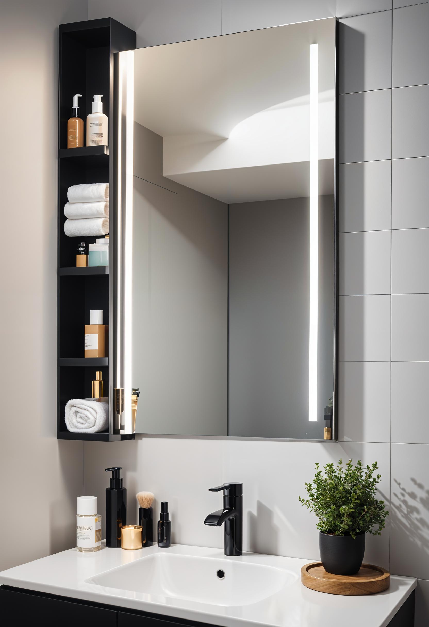 15 genius small bathroom solutions that you have to see! 15 8. Hidden mirror storage shelf-1